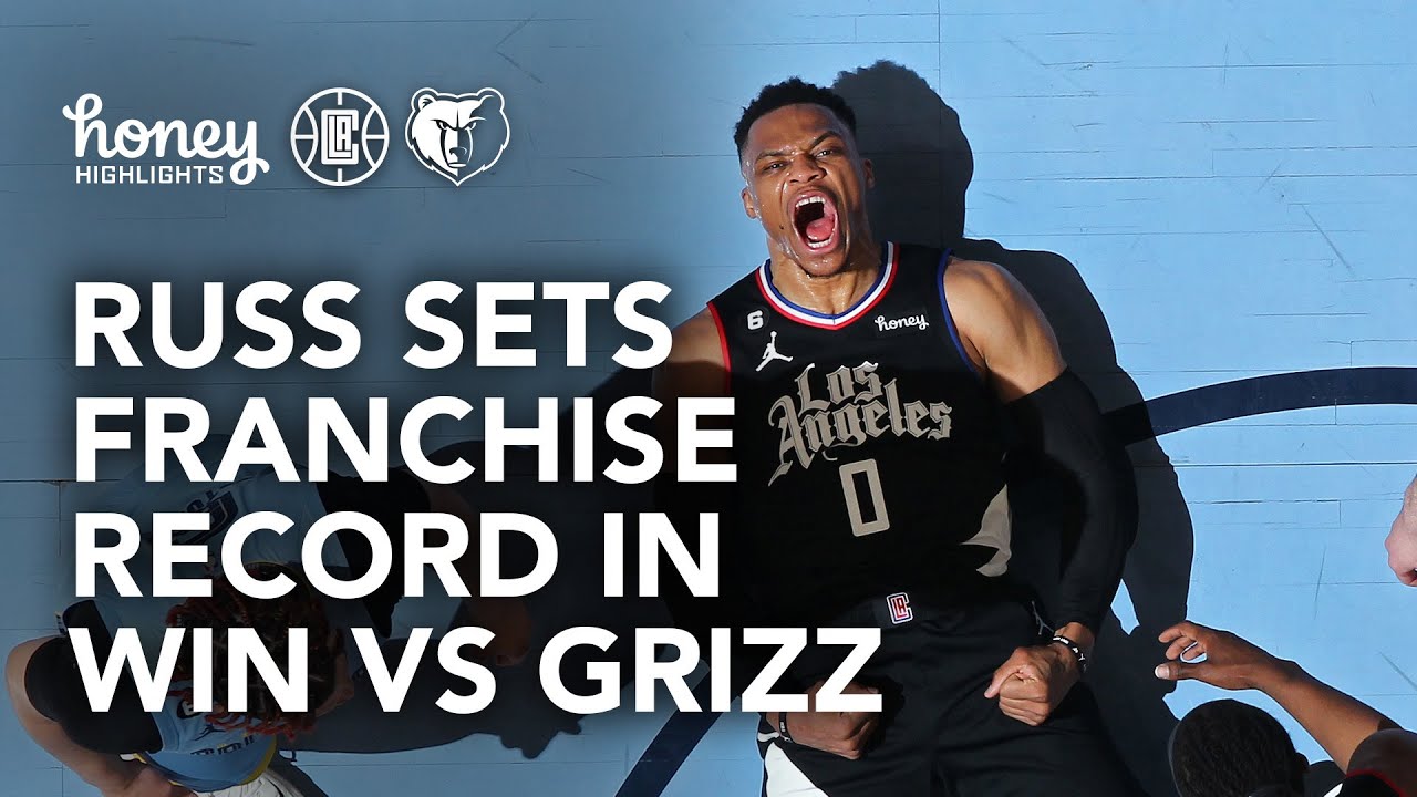 Russell Westbrook Sets Franchise Record In Win vs Grizzlies. | LA Clippers background