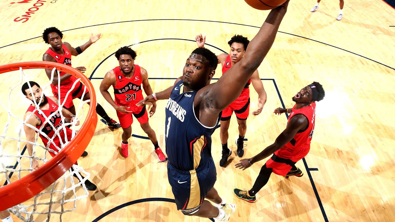 HIGHLIGHTS: Zion Williamson tallies 33 and 10 vs. Toronto Raptors | New Orleans Pelicans 11/30/22 background