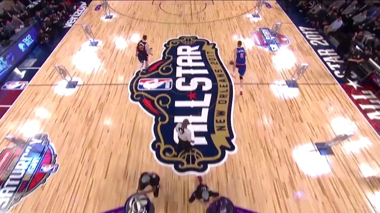 2017 All-Stars Skills Challenge: Kristaps Porzingis Champ Highlights background