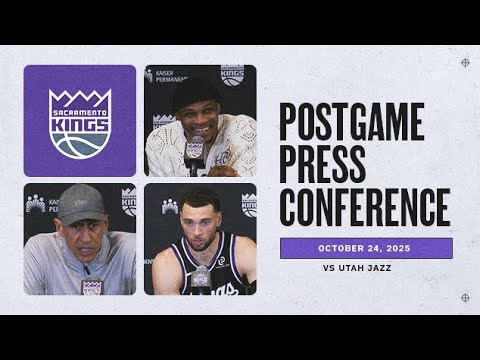 Russell Westbrook, Zach LaVine & Coach Christie | Postgame Interview 10.24.25 background