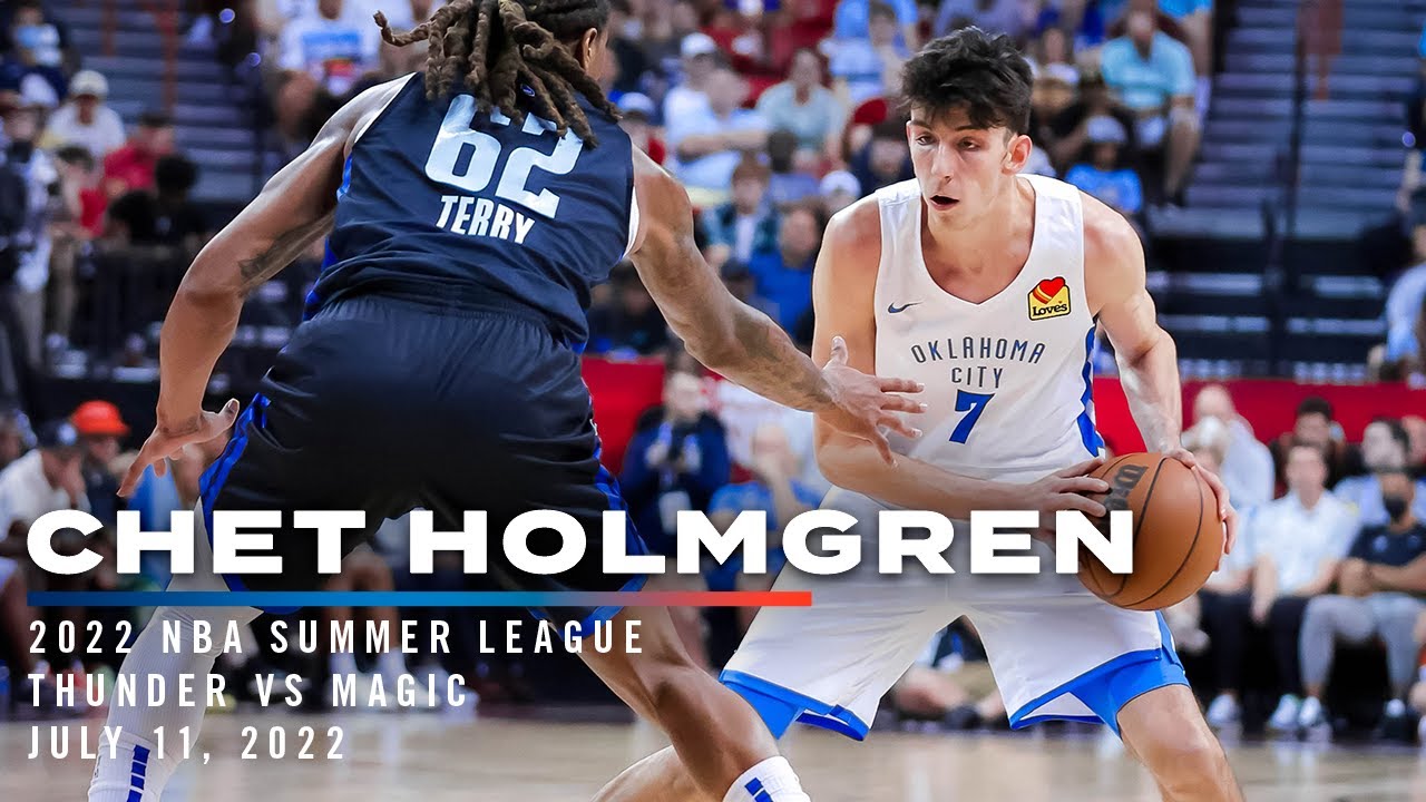 Highlights | Chet Holmgren at NBA Summer League | Thunder vs Magic 07/11/2022