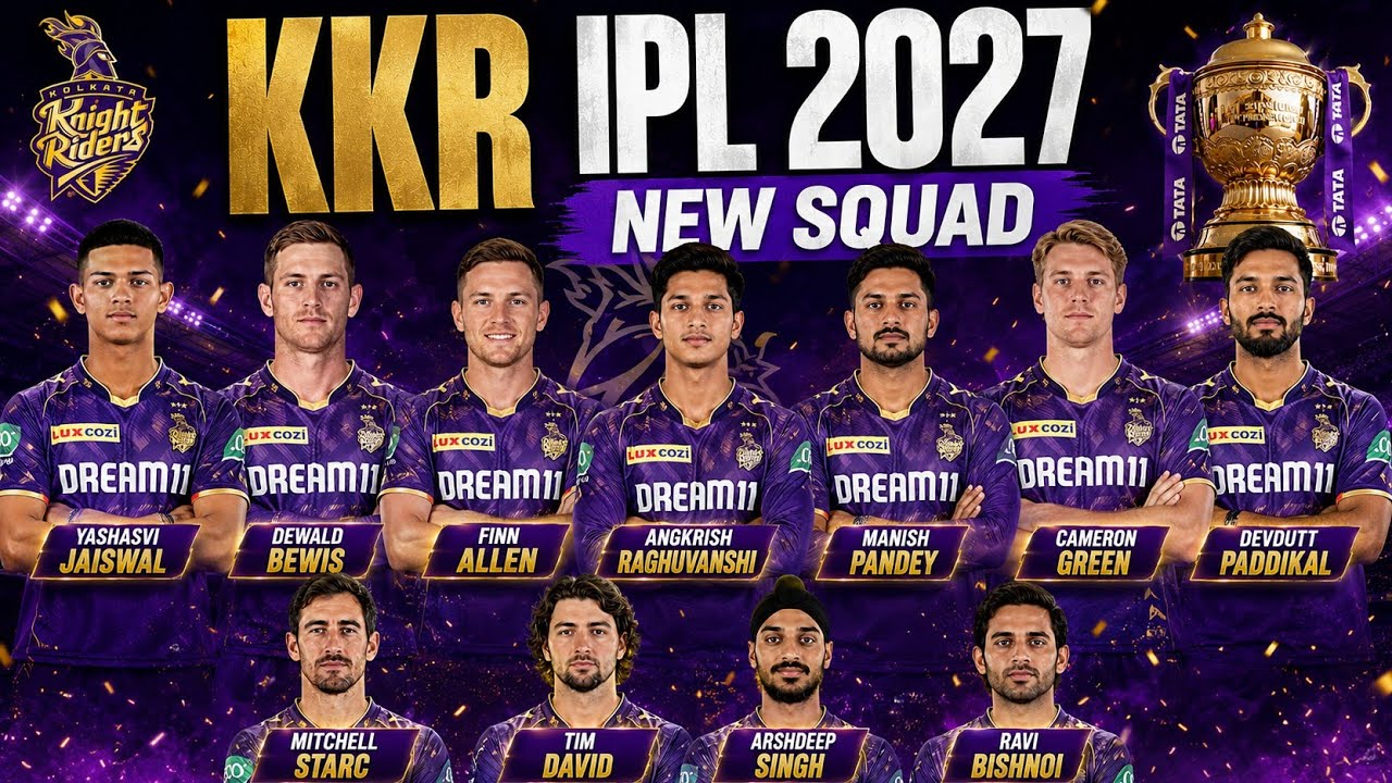 KKR New Squad 2027 | KKR New Players 2027 | KKR Trade Players 2027 | KKR Released Players 2027
