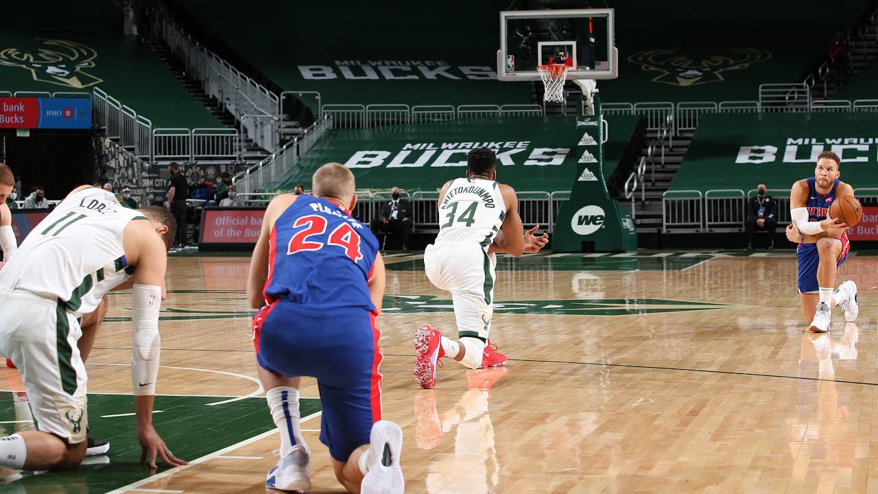 Highlights: Bucks 130 - Pistons 115 | Milwaukee Bucks & Detroit Pistons United | 1.6.21 background