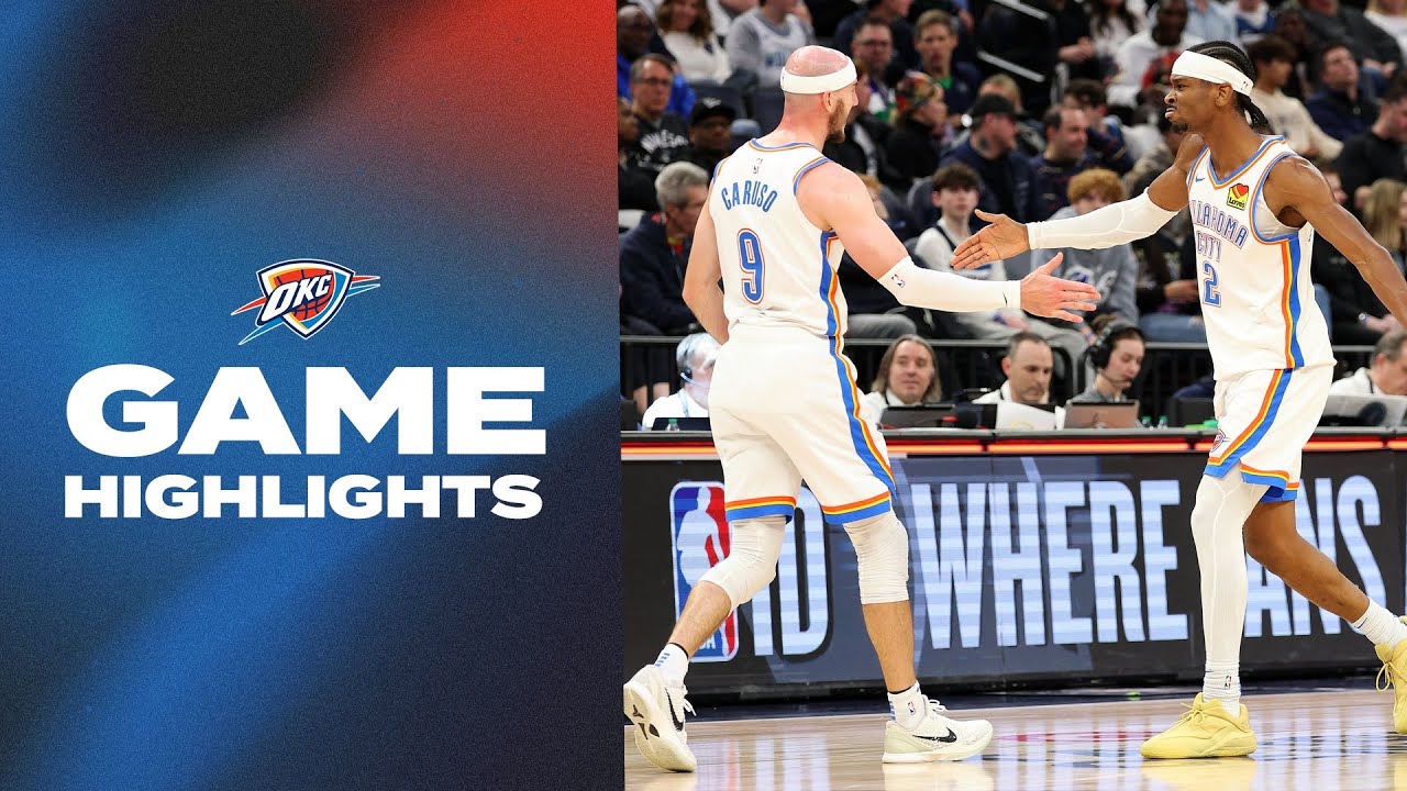 OKC Thunder at Minnesota Timberwolves | Game Highlights | February 23, 2025 background