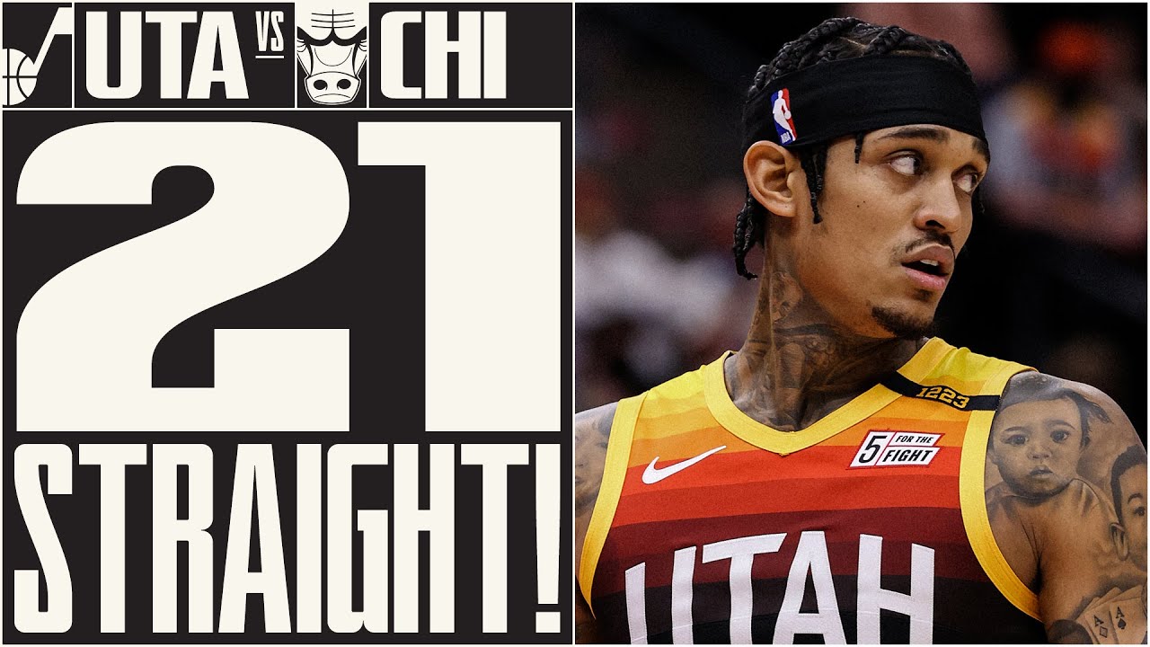Jordan Clarkson with 19 points + 21 in a row at home | UTAH JAZZ background