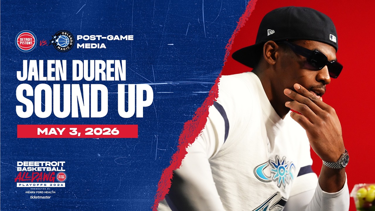 Game 7: Post-Game Press Conference: Jalen Duren | Pistons vs. Magicย | 05.03.26