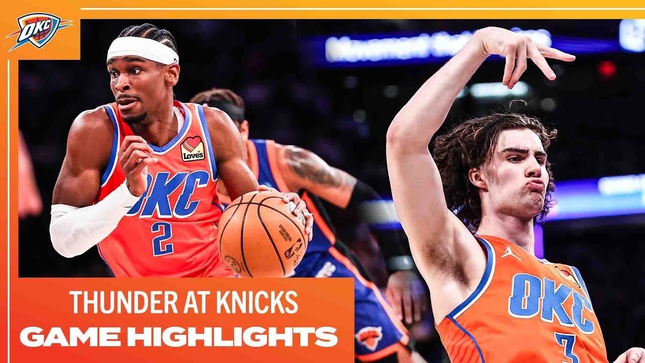 OKC Thunder at New York Knicks | Game Highlights | March 31, 2024 background