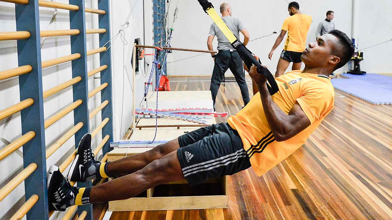 Juve On Tour: At work in the gym