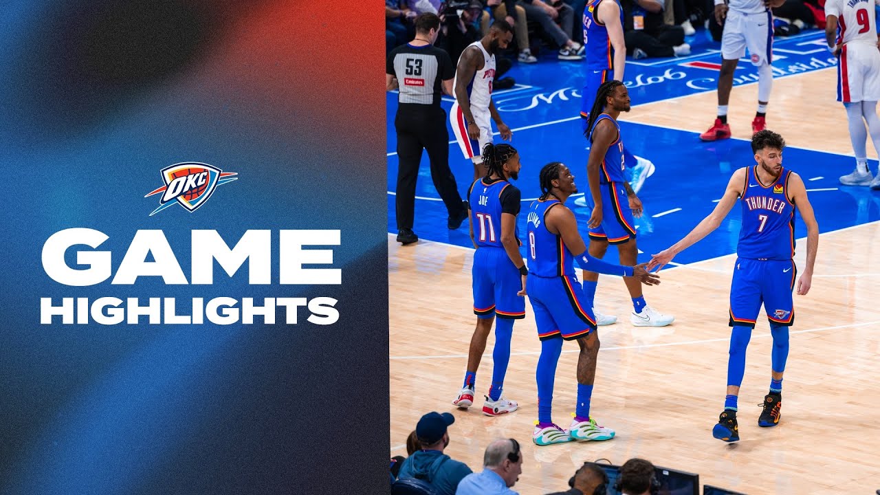 OKC Thunder vs Detroit Pistons | Game Highlights | April 2, 2025 background