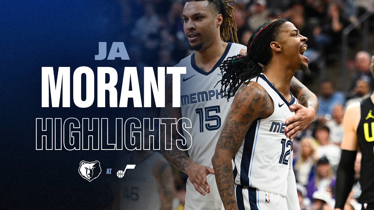 Ja Morant Highlights vs Utah Jazz background