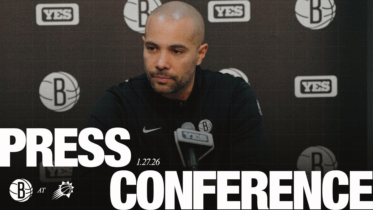 Jordi Fernández Postgame Press Conference vs Phoenix background