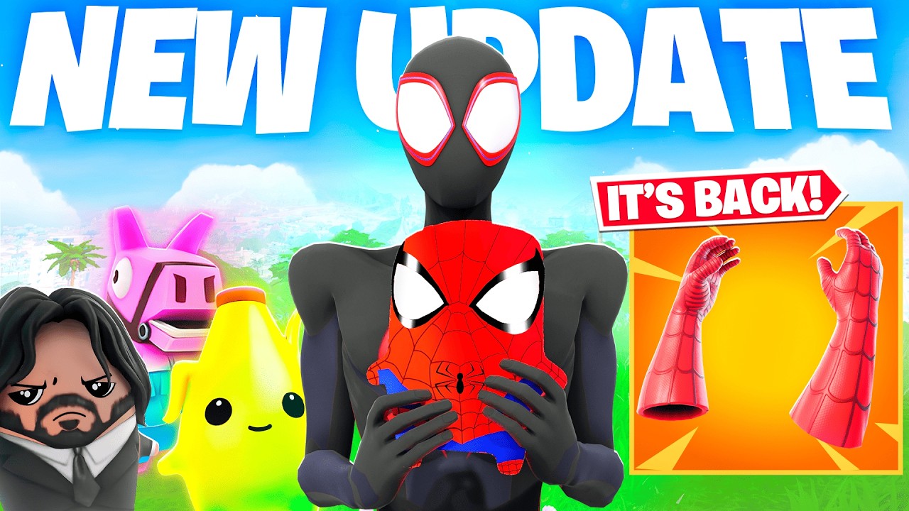 🔴*NEW* SPIDERMAN UPDATE, NEW SPRITES, NEW SIMPSONS MAP! (FORTNITE LIVE)