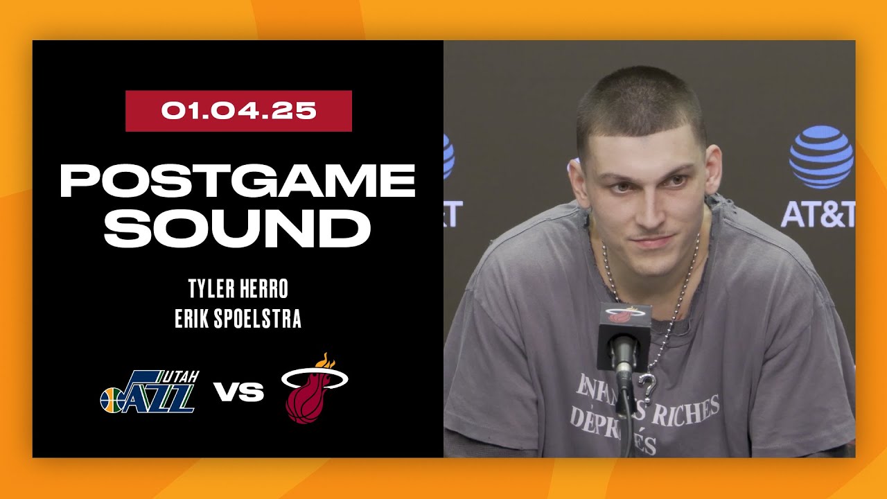 Tyler Herro, Erik Spoelstra | Postgame Interview | January 4, 2025 background