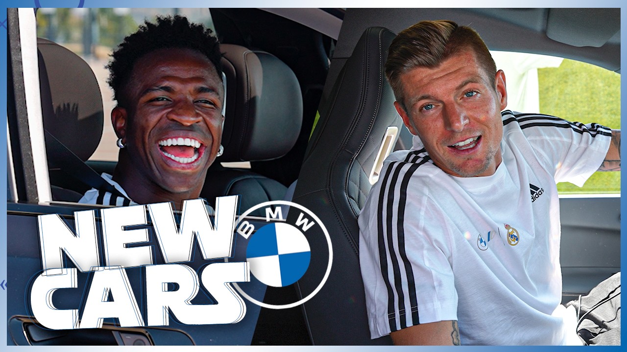Vini Jr., Bellingham & Real Madrid receive new BMW cars! background