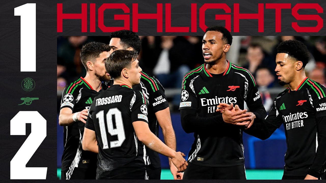 ARSENAL QUALIFY FOR CHAMPIONS LEAGUE KNOCKOUTS 🔥 | HIGHLIGHTS | Girona vs Arsenal (1-2) | UCL