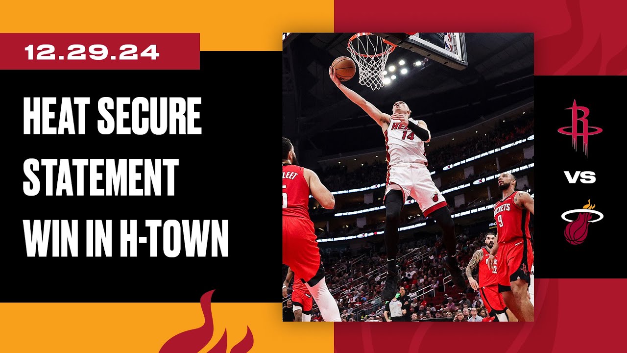 Tyler Herro 27 PTS 9 AST 6 REB | Miami HEAT vs. Houston Rockets | December 29, 2024 background