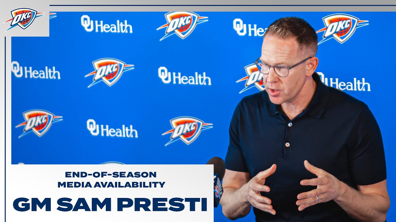 GM Sam Presti 2023-24 End-of-Season Media Availability | Full Press Conference | OKC Thunder background