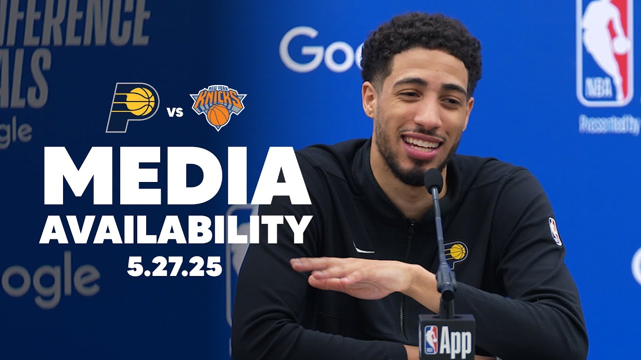 Indiana Pacers Postgame Media Availability vs New York Knicks (Game 4) | May 27, 2025 background