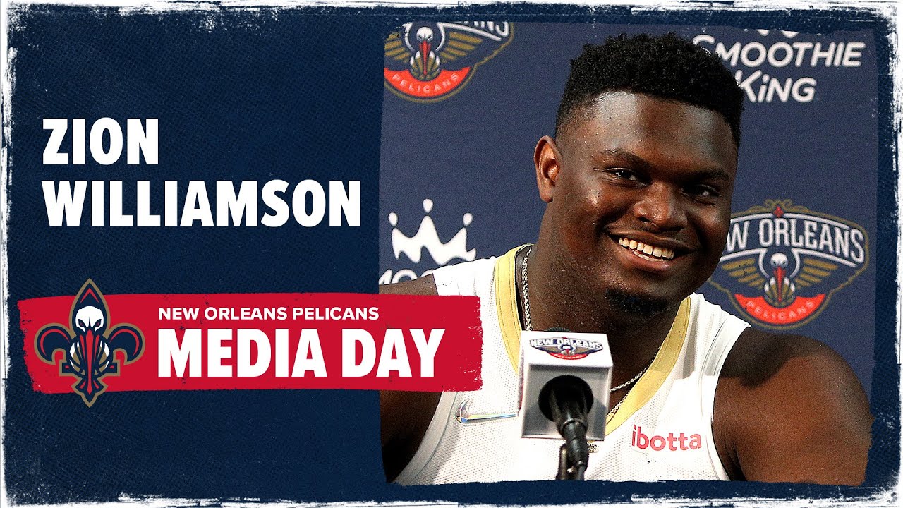 Zion Williamson Excited for Return | New Orleans Pelicans Media Day 2022 background