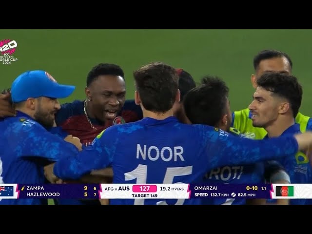 Afghanistan Winning Moment Today vs AUS | AFG Players Celebration After Beating AUS Today