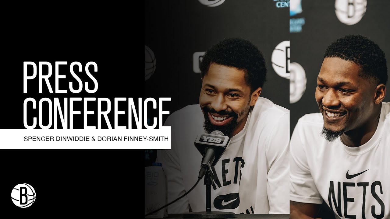 Spencer Dinwiddie & Dorian Finney-Smith Introductory Press Conference | Brooklyn Nets background