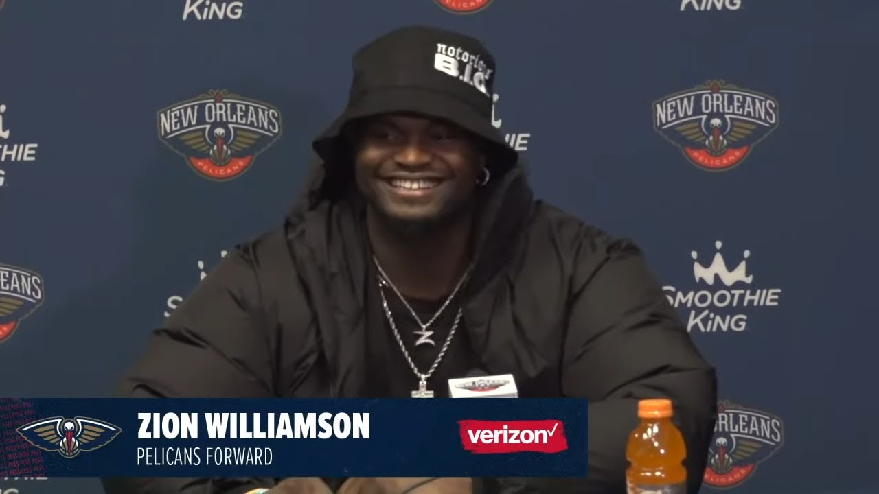 Zion Williamson on 36pt Game | Pelicans vs 76ers Postgame Interview 12/30/2022 background