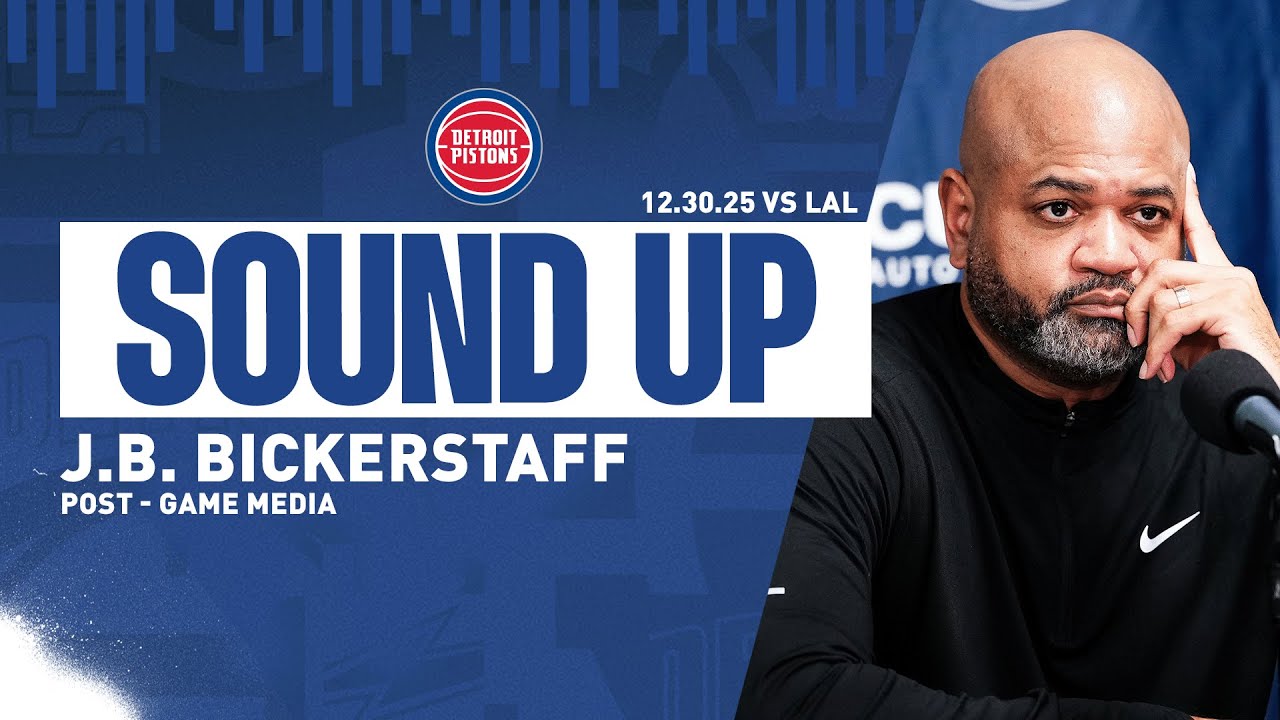 Post-Game Press Conference: J.B. Bickerstaff | Pistons vs. Lakers | 12.30.2025 background