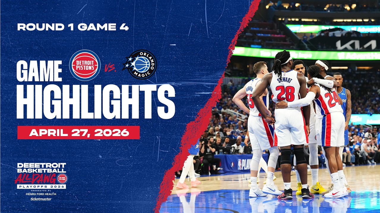 Detroit Pistons vs. Orlando Magic | GAME HIGHLIGHTS | 04.27.26 background