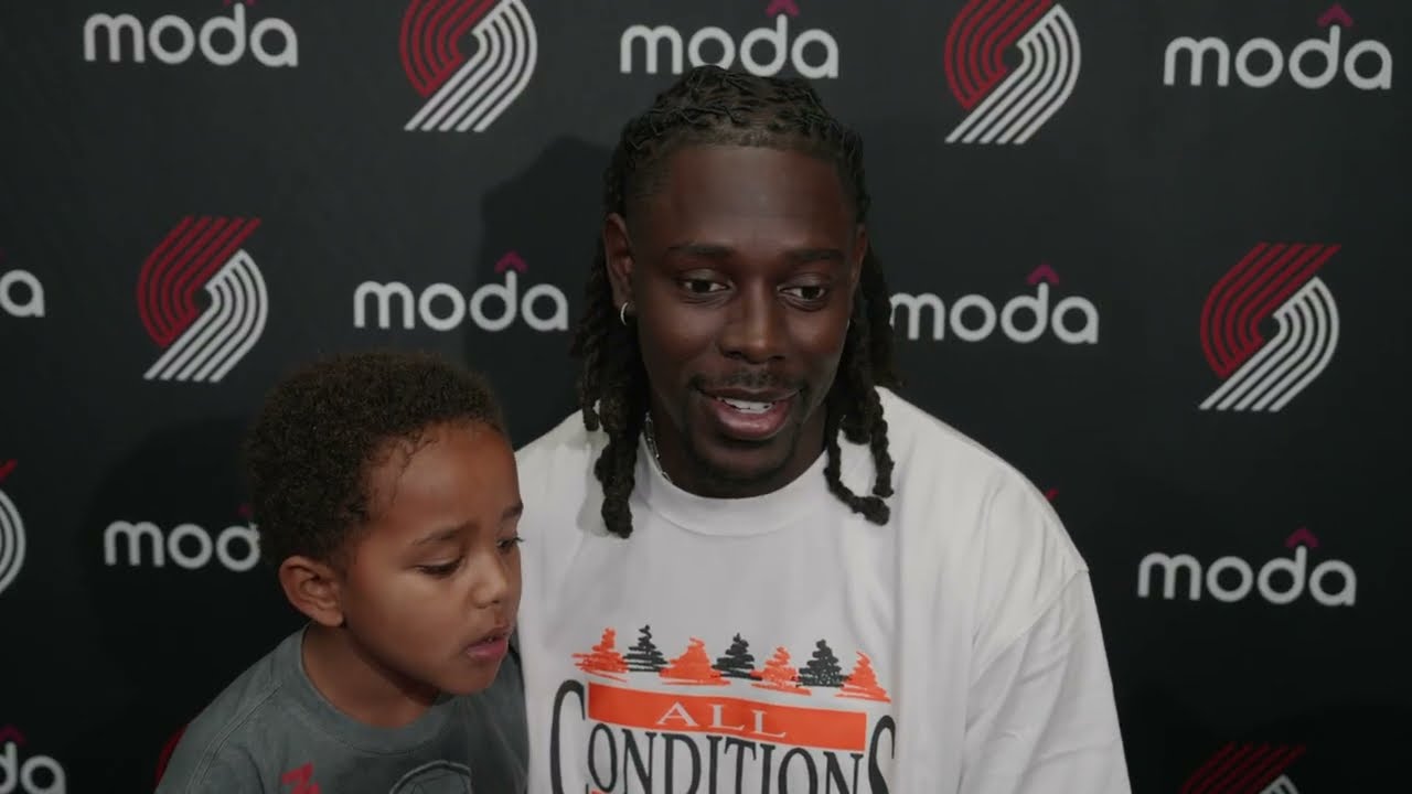 Jrue Holiday Introductory Media Availability | Portland Trail Blazers background
