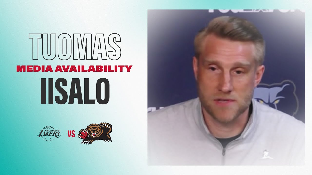 Tuomas Iisalo Press Conference | Grizzlies vs. Lakers background