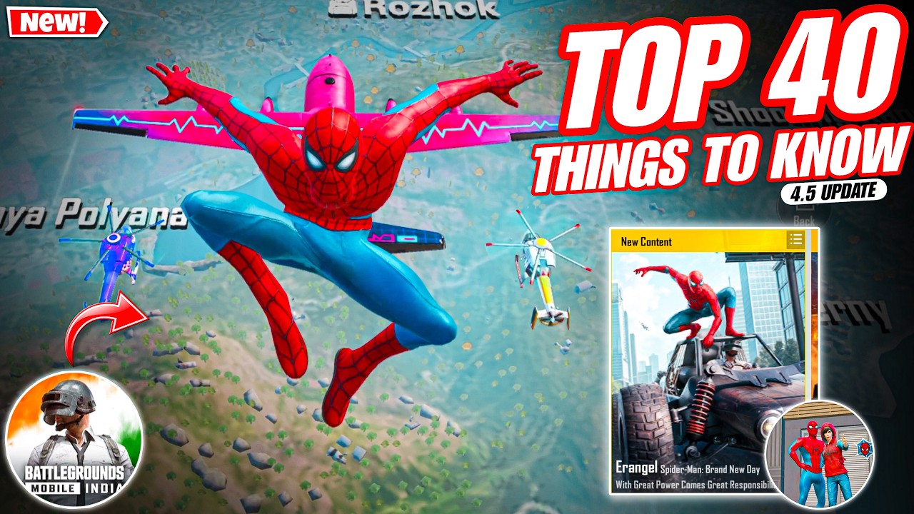 Everything About SPIDER MAN BRAND NEW DAY BGMI 4.5 Update😍Top 40 Things/Tips You MUST Know!
