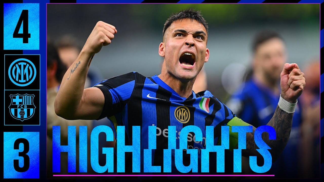 NOTTE SPETTACOLARE A SAN SIRO: SIAMO IN FINALE 💫🖤💙 | INTER 4-3 BARCELLONA | HIGHLIGHTS|UCL 24/25⚫🔵🇮🇹 background