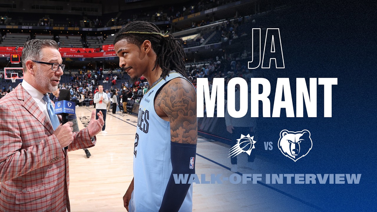 Ja Morant Walk Off Interview | Grizzlies vs. Suns background