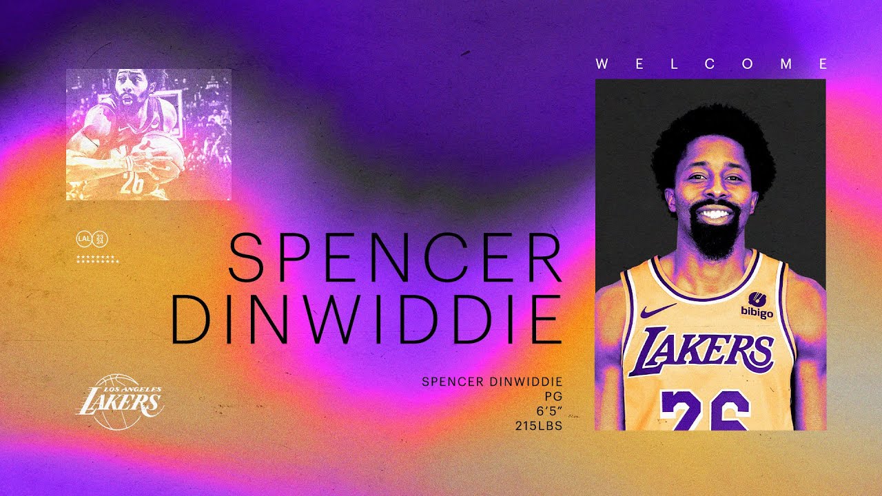 WELCOME HOME!!! SPENCER DINWIDDIE SIGNS W/THE LAKERS background
