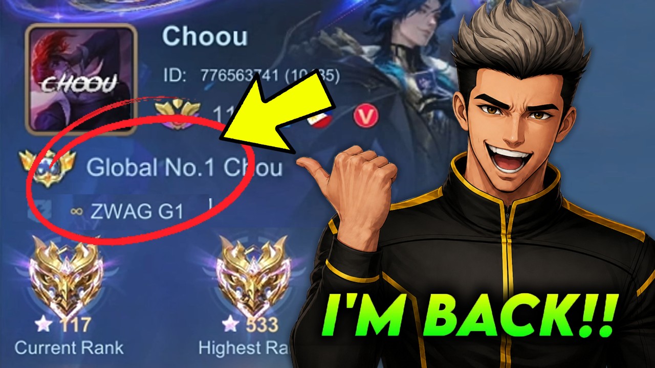 FINALLY, I’M BACK!! GLOBAL 1 CHOU BEST OUTPLAY MONTAGE - Mobile Legends