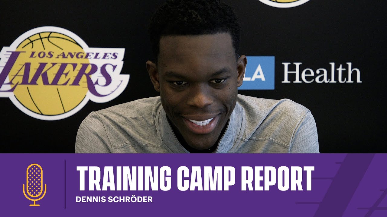 Dennis Schröder talks about his first training camp as a Laker | Lakers Training Camp