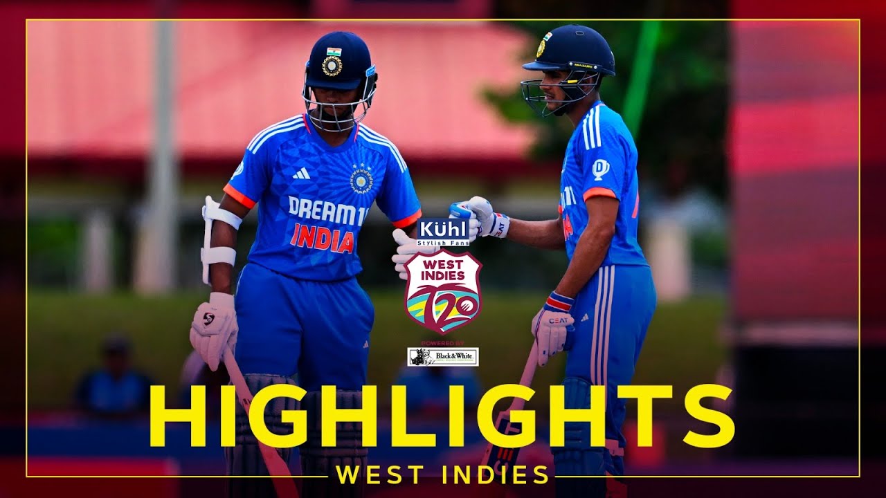 Highlights | West Indies v India | Jaiswal & Gill Star | 4th Kuhl Stylish Fans T20I background