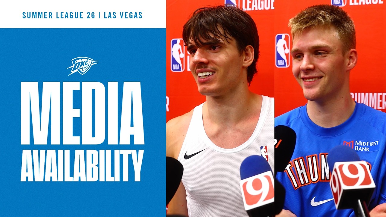 Brooks Barnhizer and Bennett Stirtz After Game 1 in Las Vegas | 2026 NBA Summer League | OKC Thunder