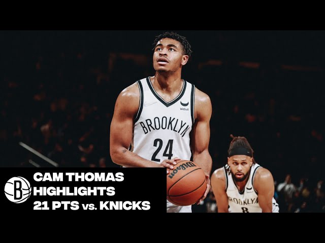 Cam Thomas Highlights | 21 Points vs. New York Knicks background