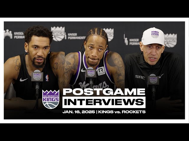 Malik Monk, DeMar DeRozan & Coach Christie | Postgame Interviews 1.16.25 background