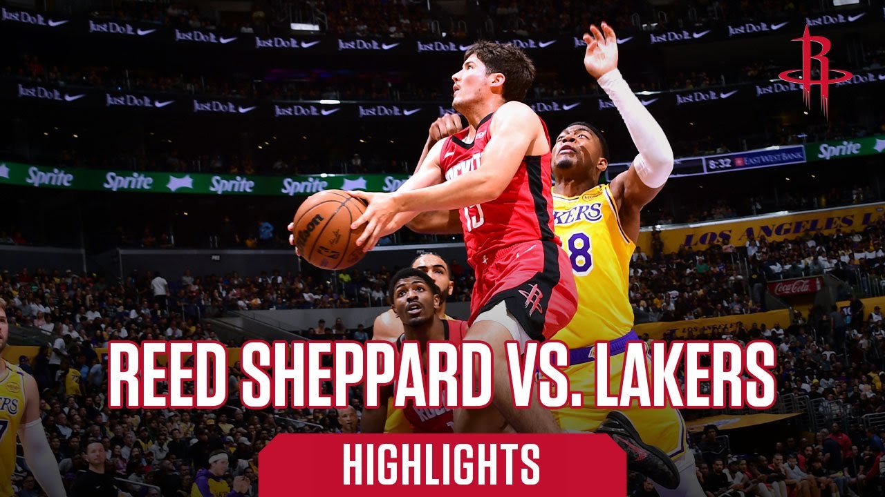 Reed Sheppard (14 points) Highlights vs. Los Angeles Lakers | Houston Rockets