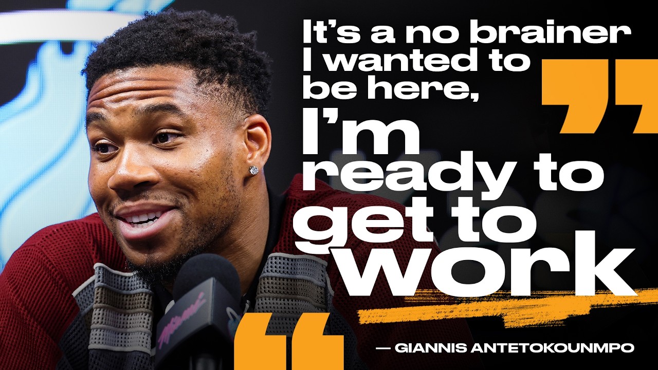 Giannis Antetokounmpo: “Hopefully I can leave my mark here in Miami and make #7 as legendary as 34”