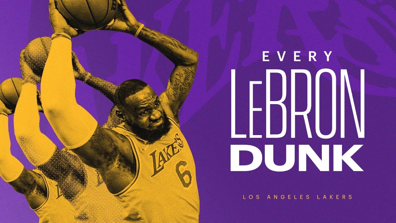 Every LeBron James Dunk as a Laker...So Far background