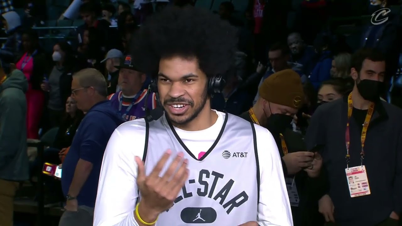 Jarrett Allen joins Matt Winer, Steve Smith, and Chris Haynes. background
