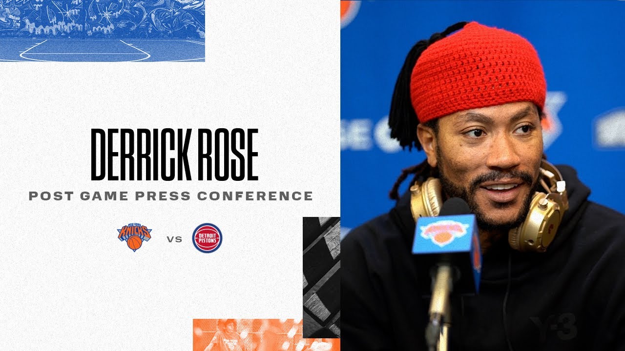 Derrick Rose: "We're hoopers. We just like hooping." | Knicks Post-Game background