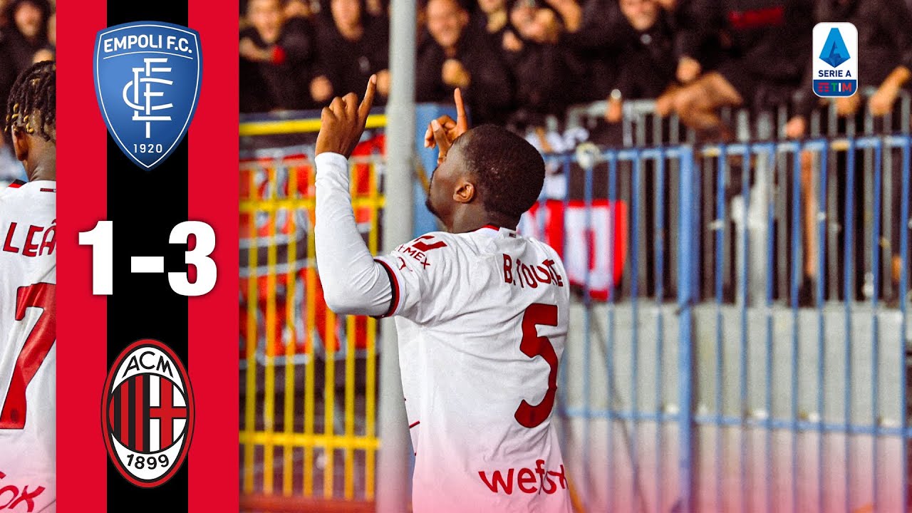 Ballo-Touré stoppage time delight | Empoli 1-3 AC Milan | Highlights Serie A background