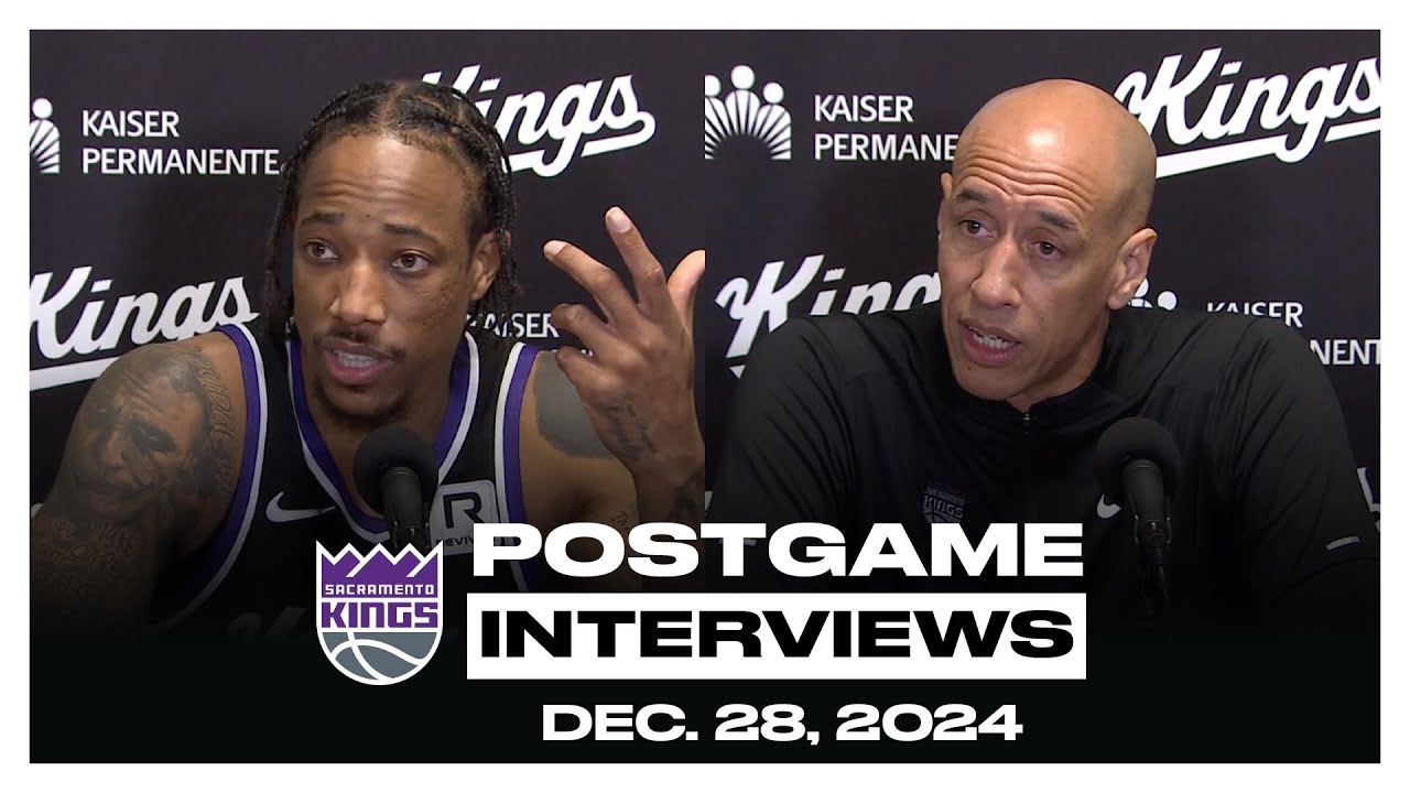 DeMar DeRozan & Coach Christie | Postgame Pressers 12.28.24 background