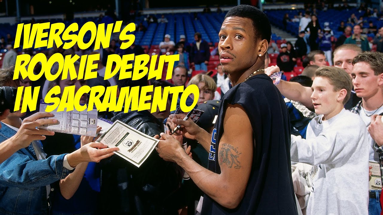 ALLEN IVERSON impresses in rookie debut in Sacramento | 1.5.1997 background