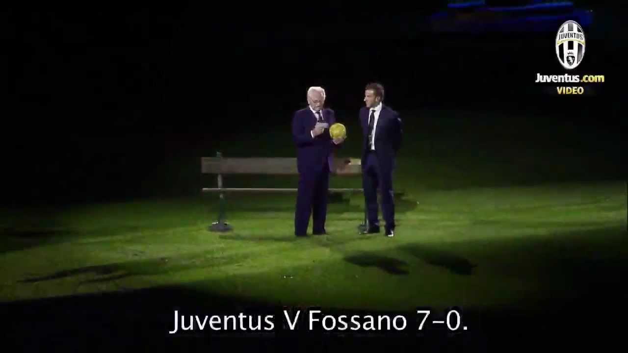 Del Piero & Boniperti - Two stars at Juventus Stadium background