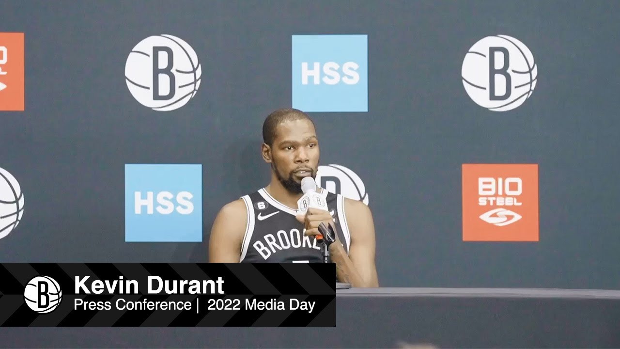 Kevin Durant Press Conference | 2022 Brooklyn Nets Media Day background
